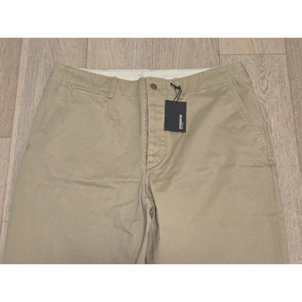 NWT Buck Mason Paperback Twill Maverick Slim Chino Pants Uniform Khaki 36 READ